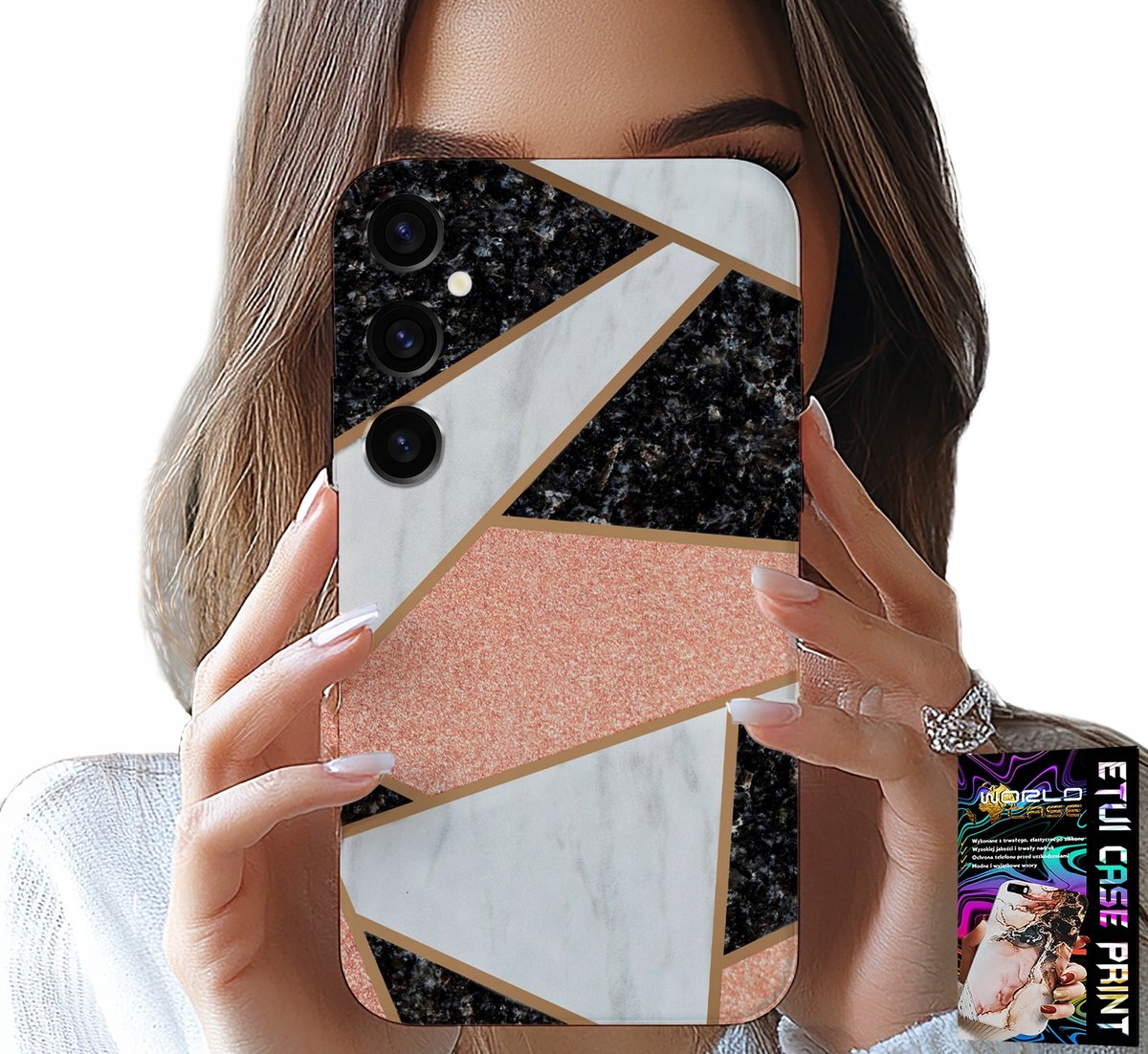 HOESJE VOOR SAMSUNG GALAXY A24 4G - ELEGANT EN MODIEUS ONTWERP HOESJE + GLAS