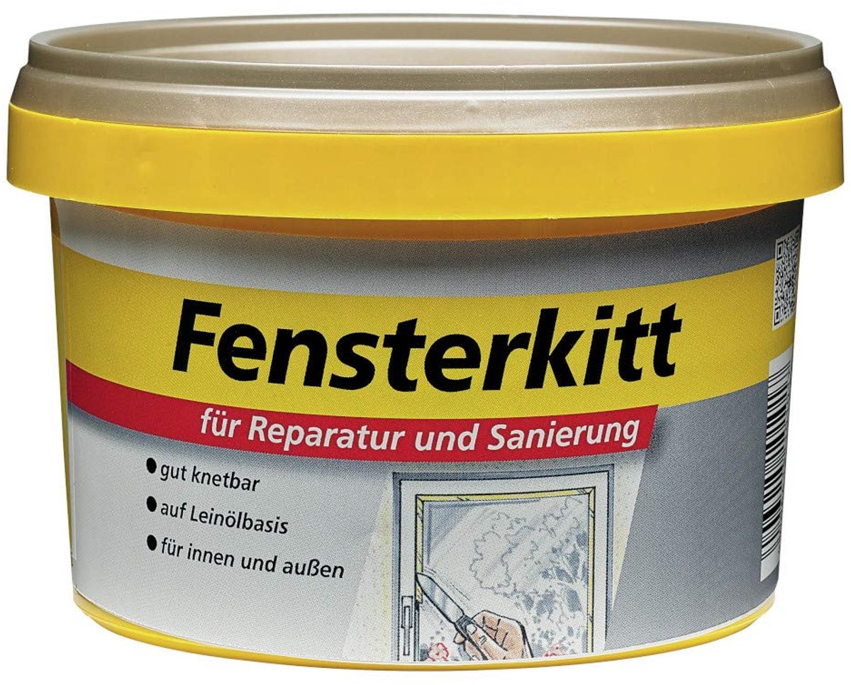 Kit voor ramen - Glasplamuur - Glas repareren - Op lijnoliebasis - 750 gram - Beige