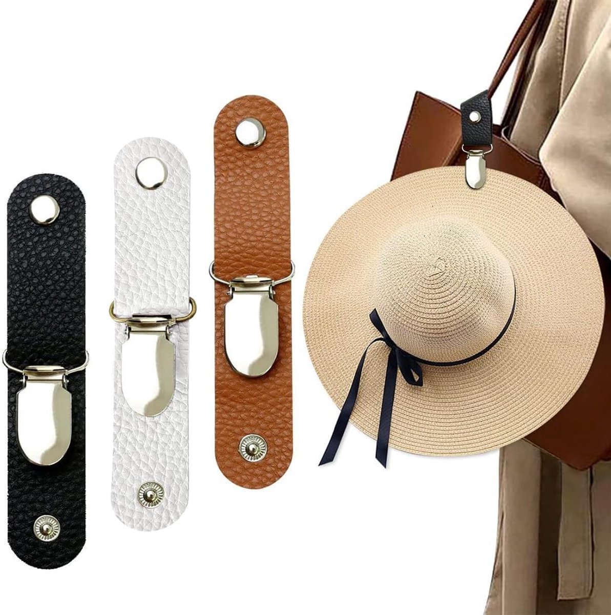 Hoed Clips - Reis Accessoires - Buiten Reizen - Multifunctioneel Ontwerp - 3 Stuks