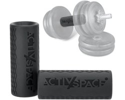 Activ Space - Fat Grip Opzetstukken - Zwart - Silicone - 2 stuks
