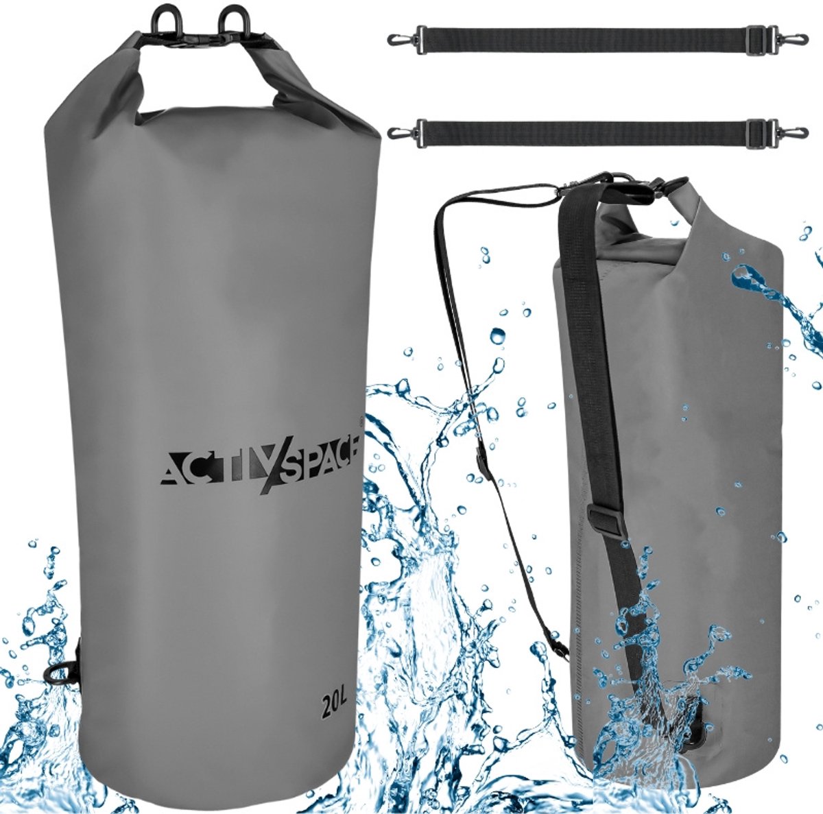 Activ Space - Zeilrugzak - 20L - Grijs - PVC