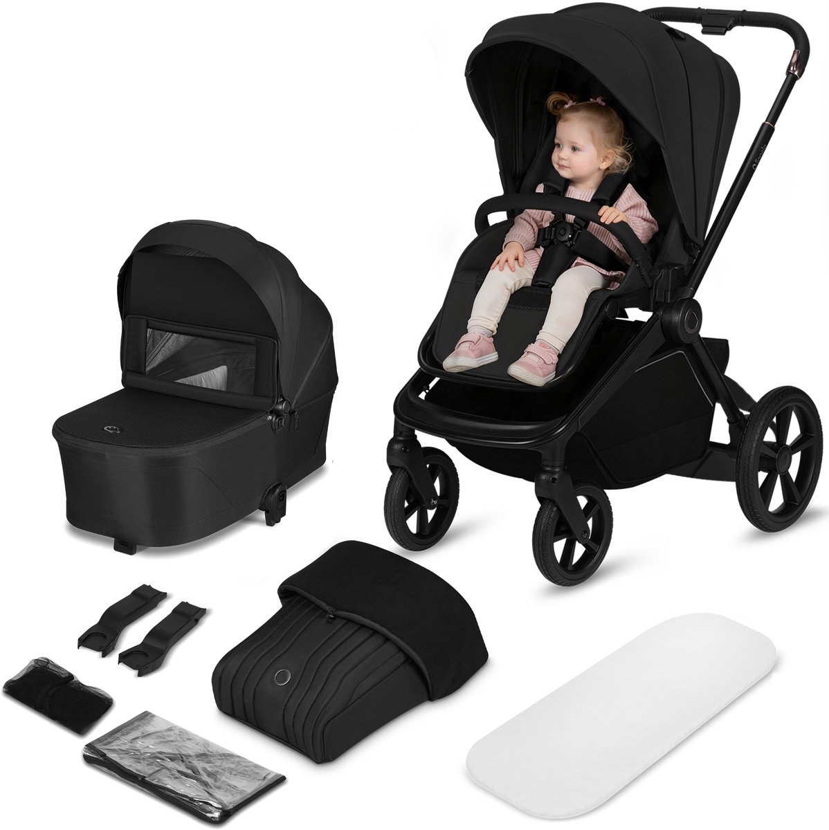 Lionelo Freya 2in1 Kinderwagen met PU-Wielen en UPF50+ Kap - afbeelding 3
