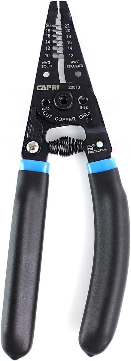 Precisie Draadstripper - Kabelstripper Stripgereedschap - Elektrisch Werk - Geïntegreerde Snijders - 10-22 AWG - Zwart