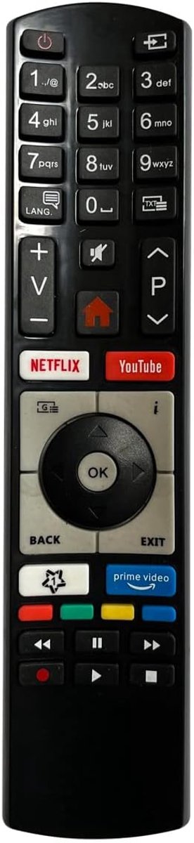 Afstandsbediening Televisie - Universele Bediening - Snelle Kanalen Wisselen - Geen Programmering Nodig - 20 cm Lengte - Zwart