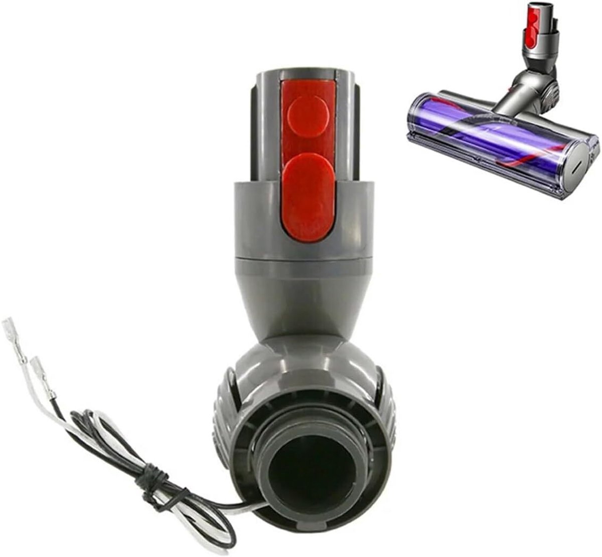 Directe aandrijving vloerborstelaansluiting, compatibel met Dyson V8 en V10 stofzuigers.