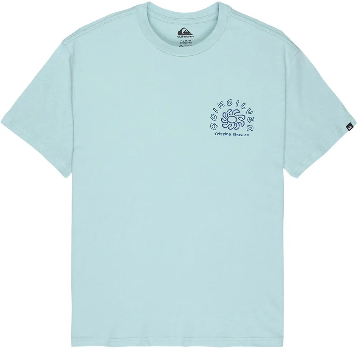 Quiksilver Curve Palm T-shirt Met Korte Mouwen L Man Blauw