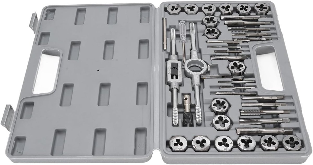 Tap en Die Set - Draadsnijgereedschap - Metaal Bewerken - Gehard Gelegeerd Staal - M3 tot M12