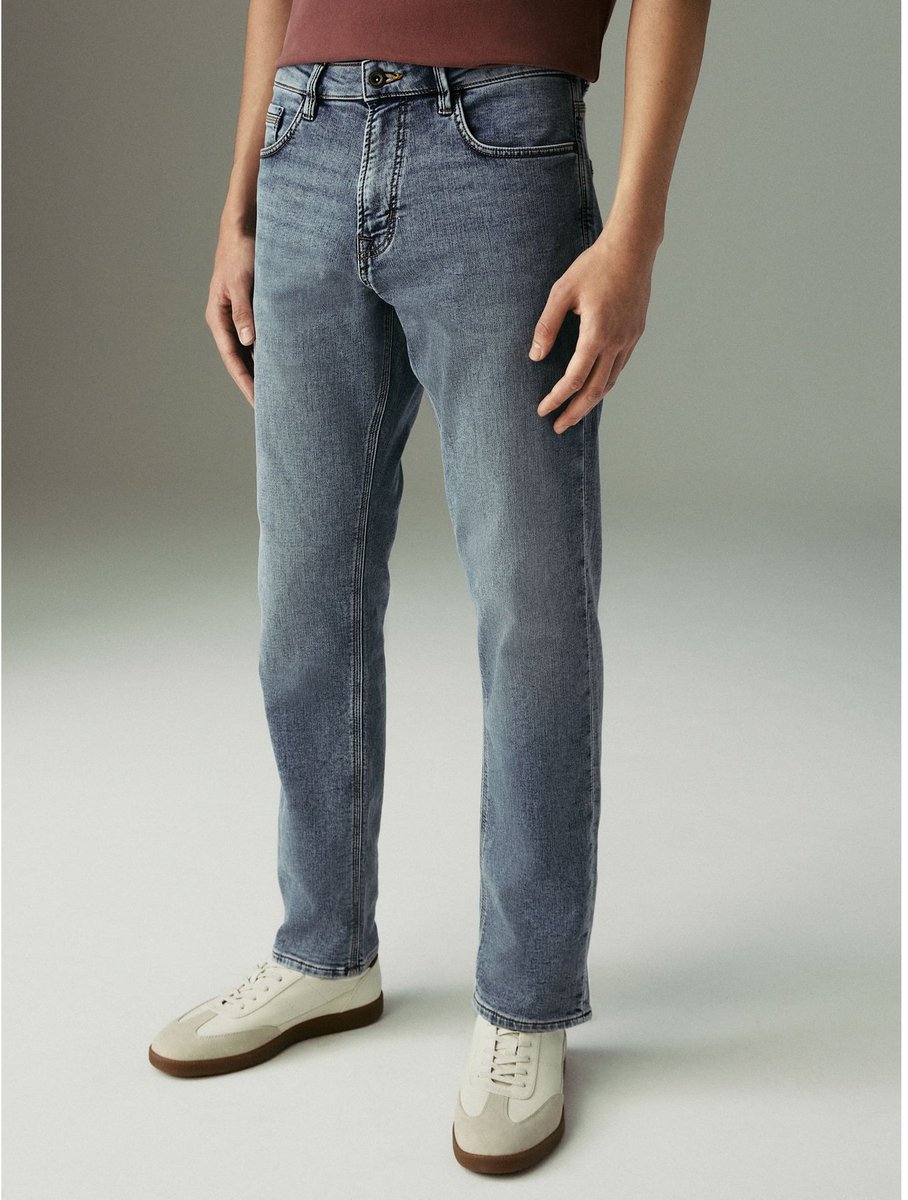 Next - Heren - Comfortabele slim-fit stretchjeans - Blauw