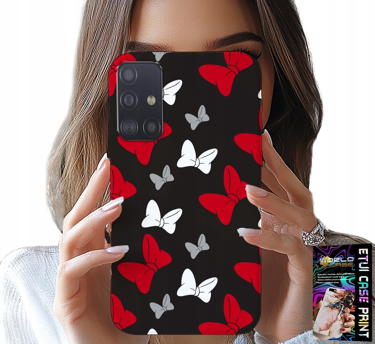 HOESJE VOOR SAMSUNG GALAXY M31S - ROOD-WIT KOMMEN, MUIS, PATRONEN