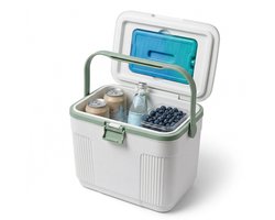 Lomera Koelbox Klein met Koelelement - Draagbaar voor Picknick en Camping - Koelkist - Strand - Outdoor - Frigobox - Vakantie - Festival - Tuin - Buitenleven - Thermobox - Isolatie - Dagje Uit - Auto - Compact - Reizen - BBQ - Zomer