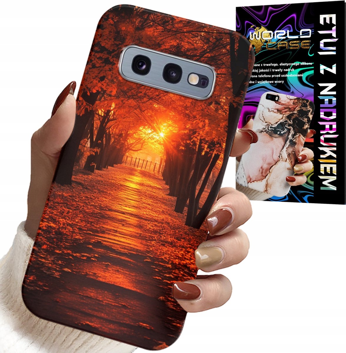 HOESJE VOOR SAMSUNG GALAXY S10E - PARK, HERFST, VALLENDE BLADEREN, ACHTERKANT