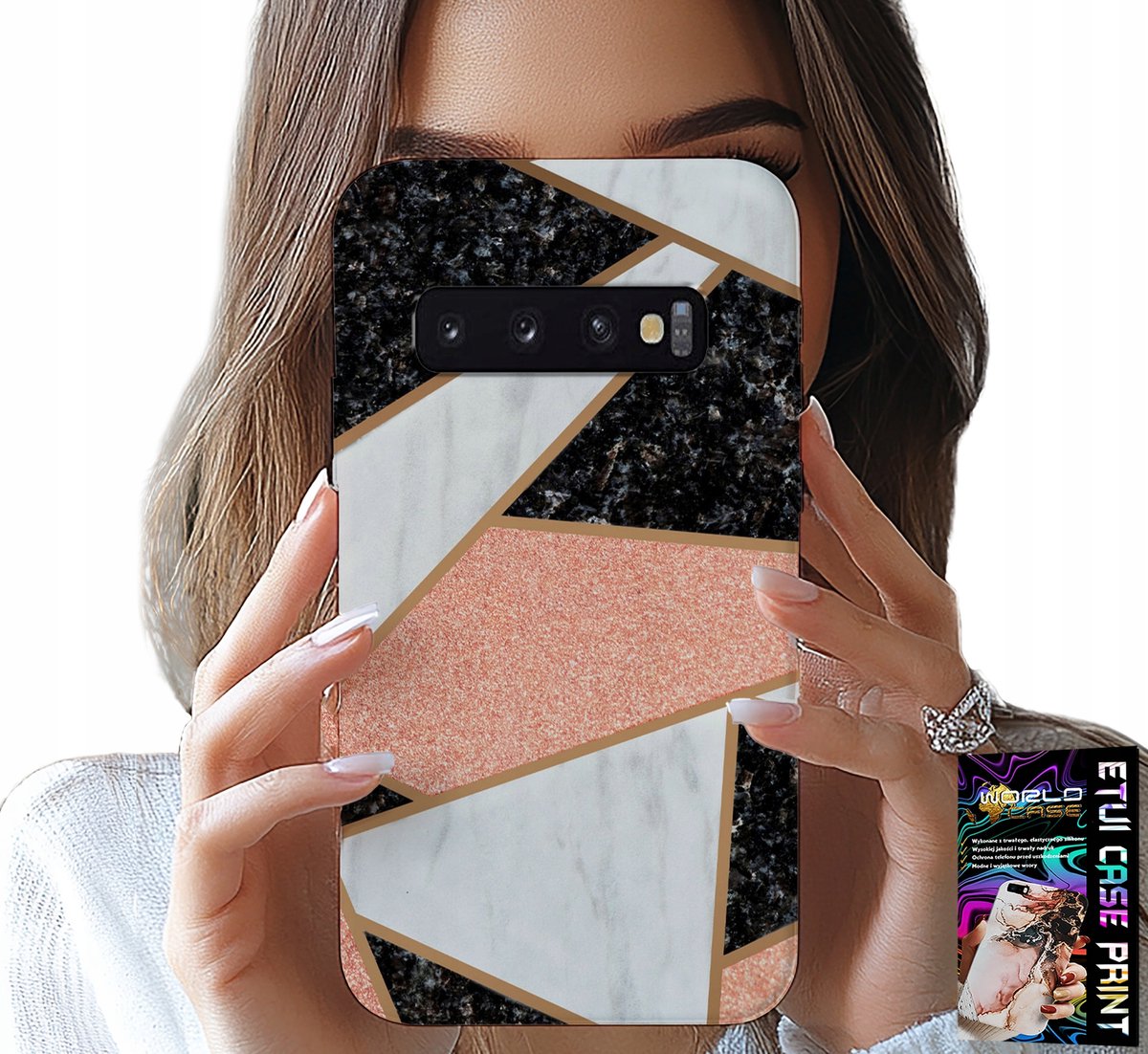 HOESJE VOOR SAMSUNG GALAXY S10 - ELEGANT EN MODIEUS PATROON + FILM