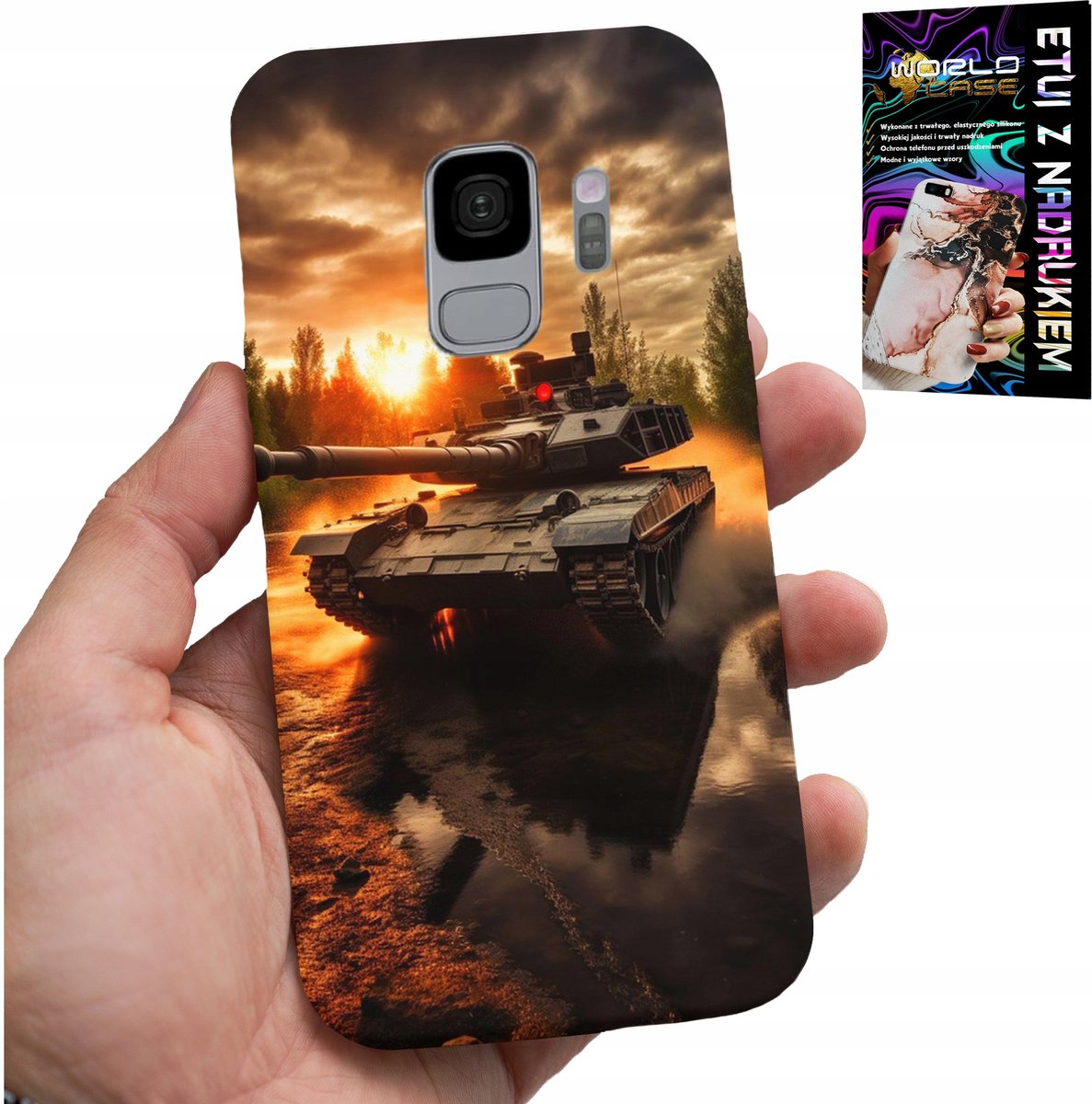 HOESJE VOOR SAMSUNG GALAXY S9 - TANK, OORLOG, MILITAIR, PATRONEN