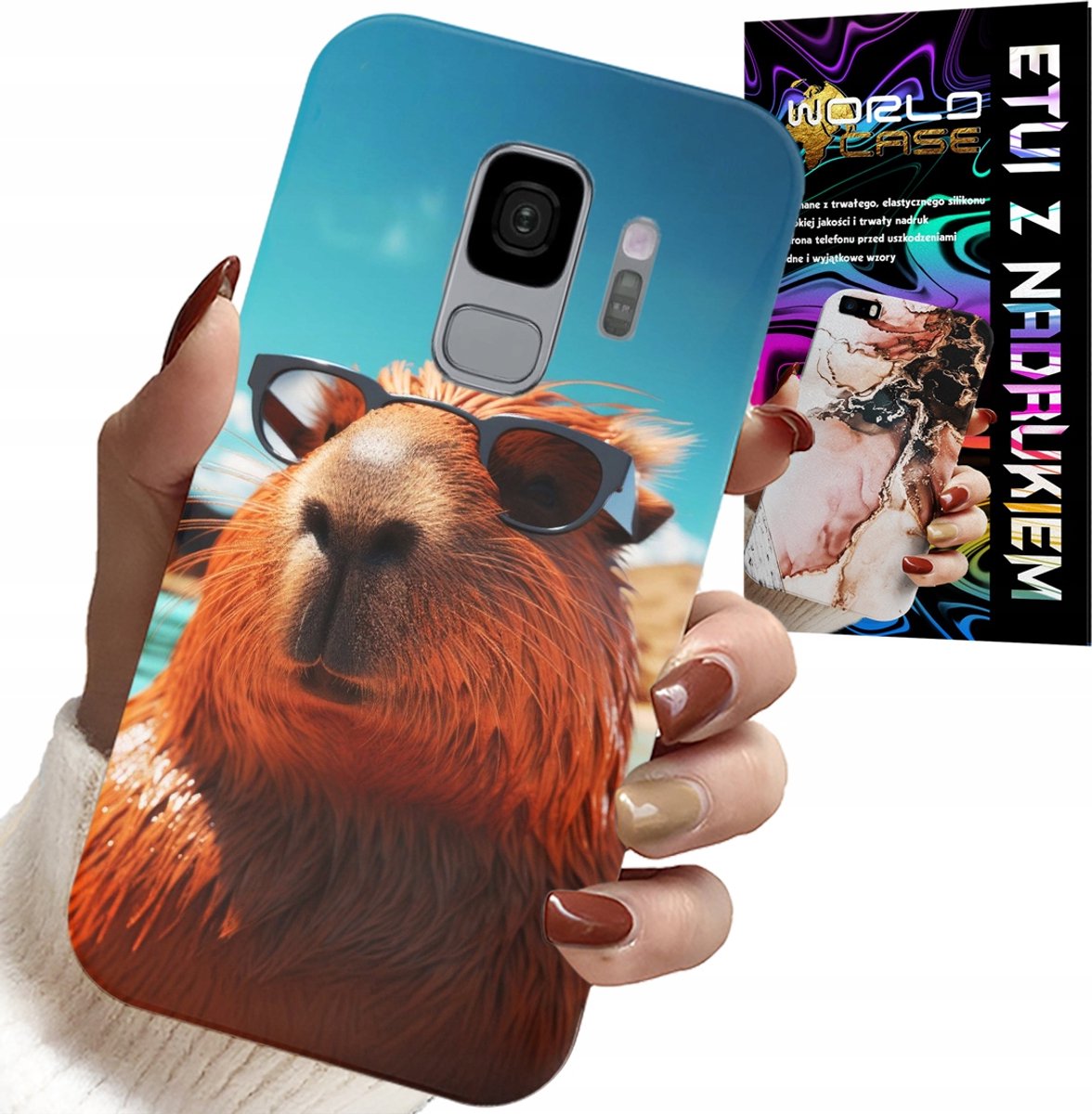 HOES VOOR SAMSUNG GALAXY S9 - SWEET CAPIBARA, CAPIBARA CASE + FOLIE