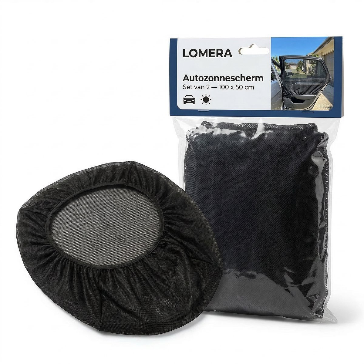 Lomera Zonnescherm Auto Set van 2 - Zonwering - Autozonwering voor Autoraam - Zijruit - Achterruit - UV Protectie - Raamscherm - Zonnegordijn - UV Bescherming - Auto Accessoires - Achterportier - Hittebescherming - Zonnewering — cadeau in Cadeau-ideeën - foto 6
