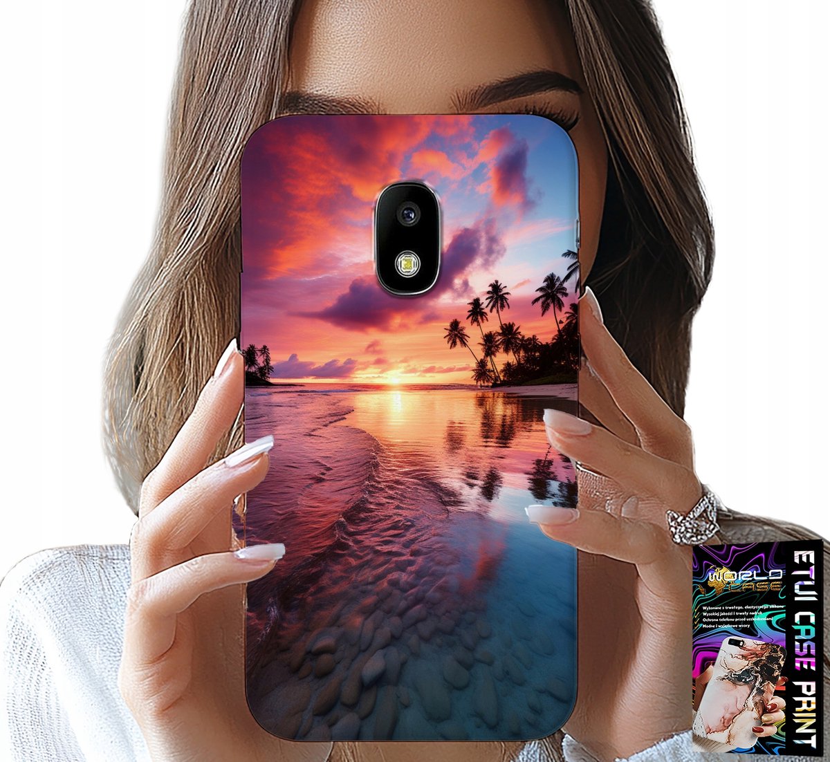 HOESJE VOOR SAMSUNG GALAXY J5 2017 - STRANDVAKANTIE-EILAND PRACHTIG UITZICHT + GLAS