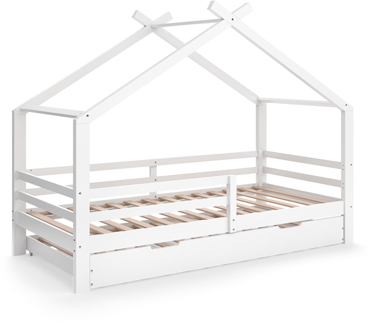 Vitalispa Luni Huisbed – 200 x 90 cm met logeerbed Wit