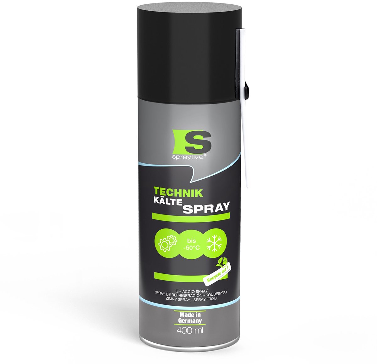 Spraytive 1x 400ml koudespray -50°C ijsspray voor elektronica foutopsporing sensortest montagehulp verdampt snel zonder residu