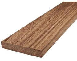 Terrasplanken Cumaru - Houten dekdelen - Buiten terras - Duurzaam tropisch hardhout - 120x21mm 153cm - Roodbruin