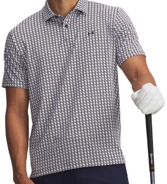 Under Armour T2G Polo Print Houndstooth Deuces White van Under Armour — afbeelding 3
