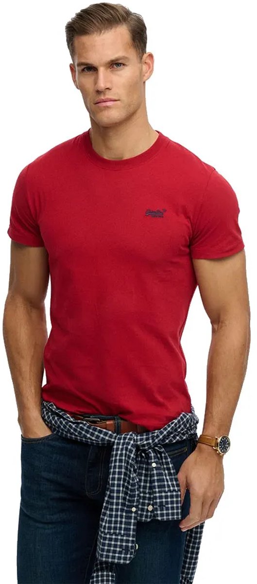 Superdry Organic Cotton Essential Logo T-shirt Heren T-shirts Rood