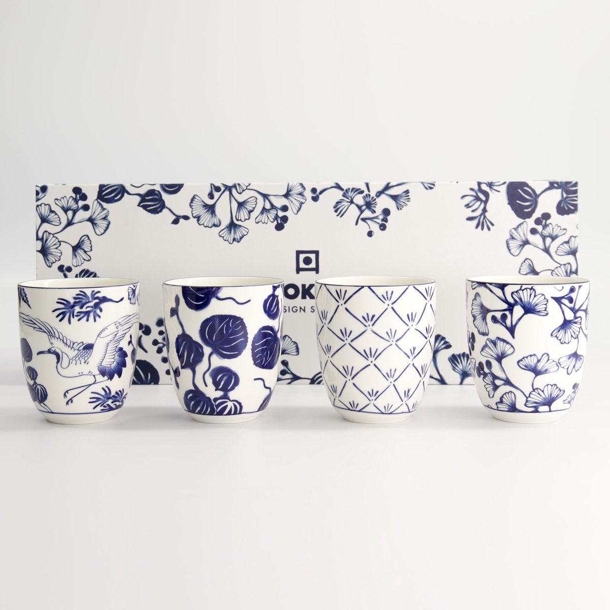 Tokyo Design studio - Flora Japonica - Kopjes - Porselein - set van 4 - 170ml - topkwaliteit