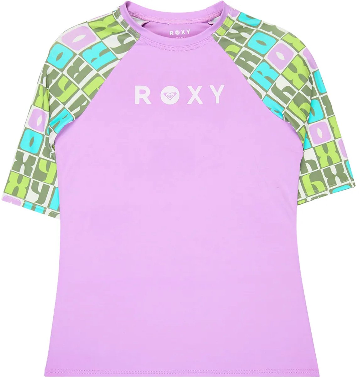 Roxy Active Rg Ss Lycra Korte Mouw Rash Guard 14 Years Meisje Groen
