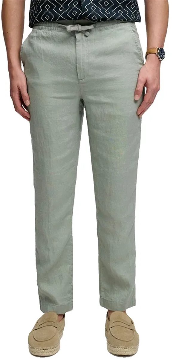 Superdry Merchant Linen Broek XS Man Groen