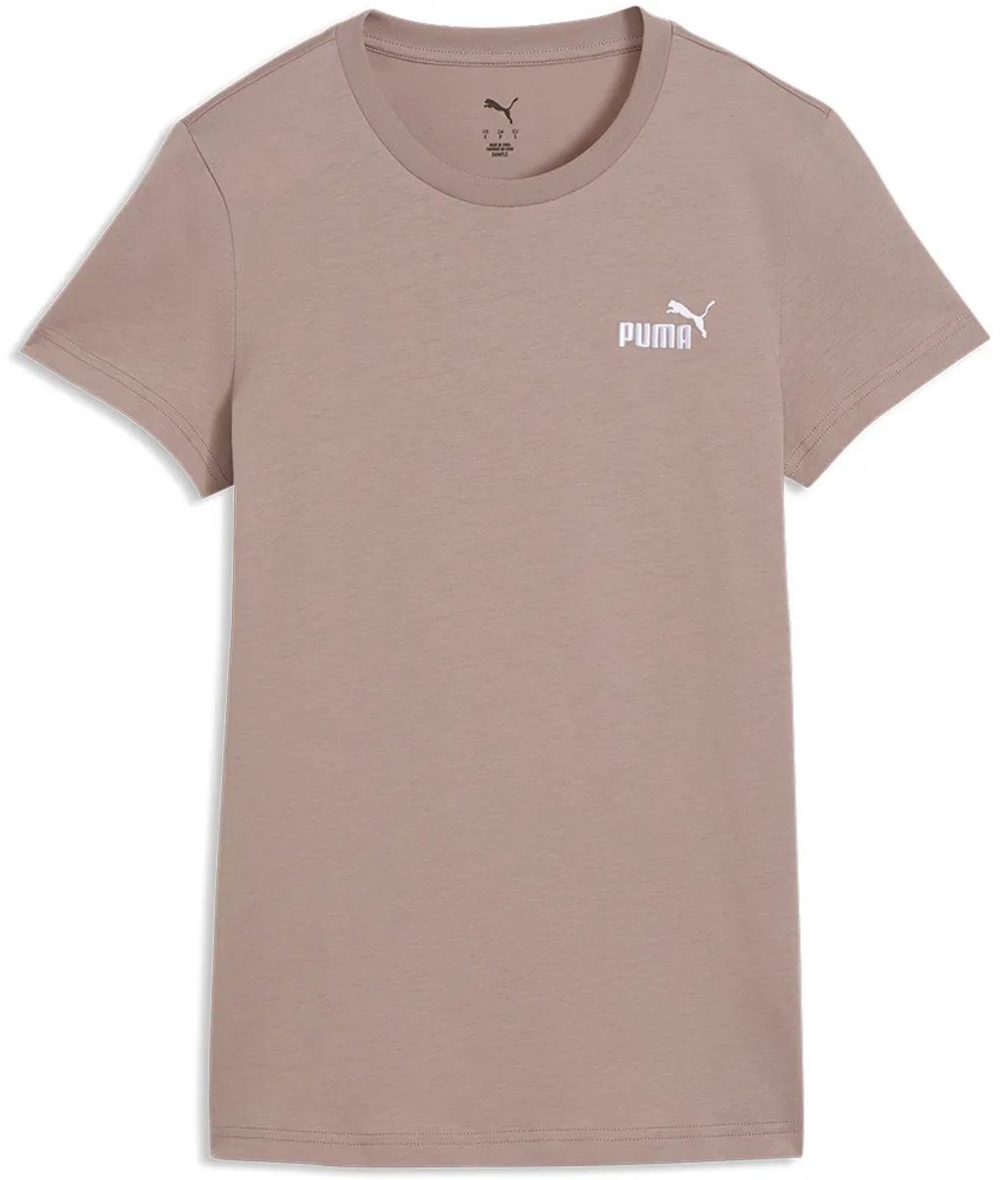 Puma Ess Small No 1 Logo T-shirt Met Korte Mouwen XS Vrouw Sand Stone