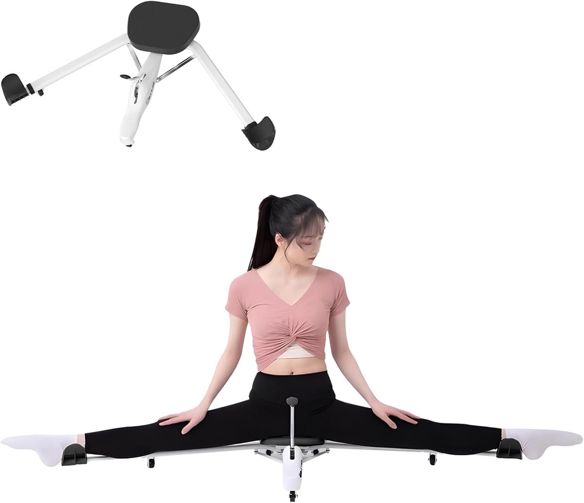 Beenstretcher Machine - Flexibiliteit Trainer - Verbeteren Flexibiliteit - Verstelbare Riem - 578 kg - Zwart