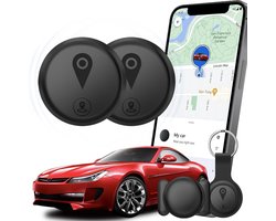 2 Stuks GPS Tracker - Verborgen Voor Auto's - Mini & Draagbaar - Spatwaterd - Geen Simkaart Nodig - Zwart Voor Voertuigbeveiliging