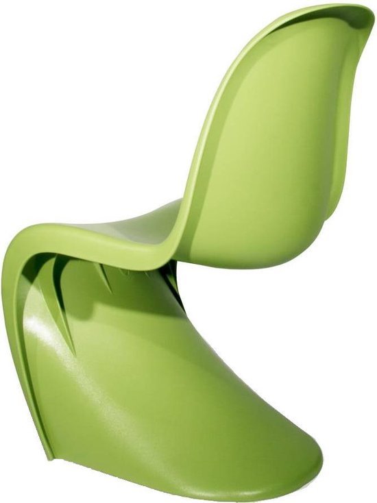 | Design eetkamerstoel Panton stoel lichtgroen Verner Panton eetkamerstoel. Panton stoel. Design eetkamerstoel.