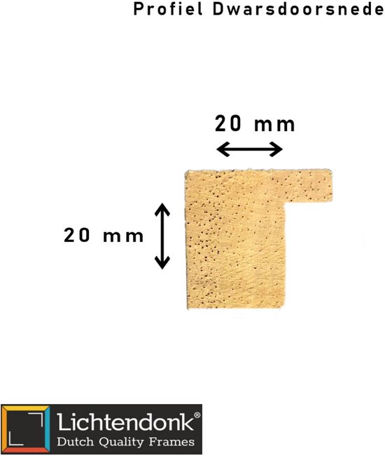 Cadre photo - Zwart- Profil carré avec grain de bois visible - Format photo 25x25 - Verre clair - Art. 1055001525252