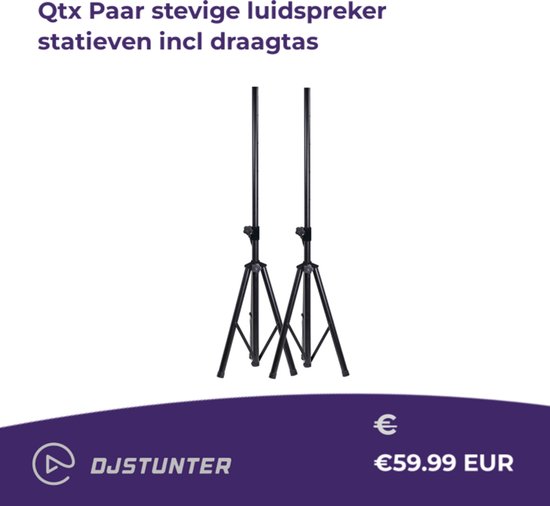 Qtx Paar stevige luidspreker statieven incl draagtas van Qtx — afbeelding 4