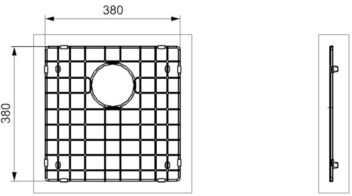 Bodemrek voor Lanesto Urban Copper/ Koper 40x40 spoelbak