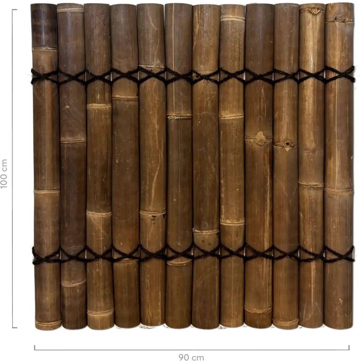 Masters of Bamboo® Bamboe Schutting Halfrond - 90 x 100 cm - Zwart - Tuinscherm / Bamboe scherm / Balkonscherm