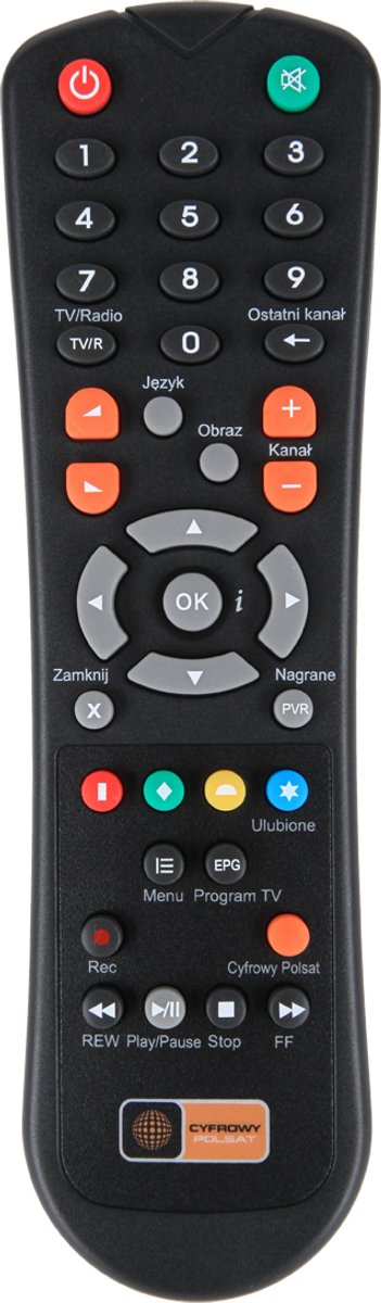 Inne - Polsat HD2000 Afstandsbediening - Zonder Logo