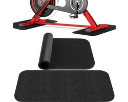Vloerbeschermingsmat voor sporttoestellen, fitnessapparaten, 28 x 70 cm, 2 stuks, stootvaste vloerbeschermingsmat, fitness, 6 mm dik, loopband, mat, fitnessruimte, vloermat, geluidsisolerende