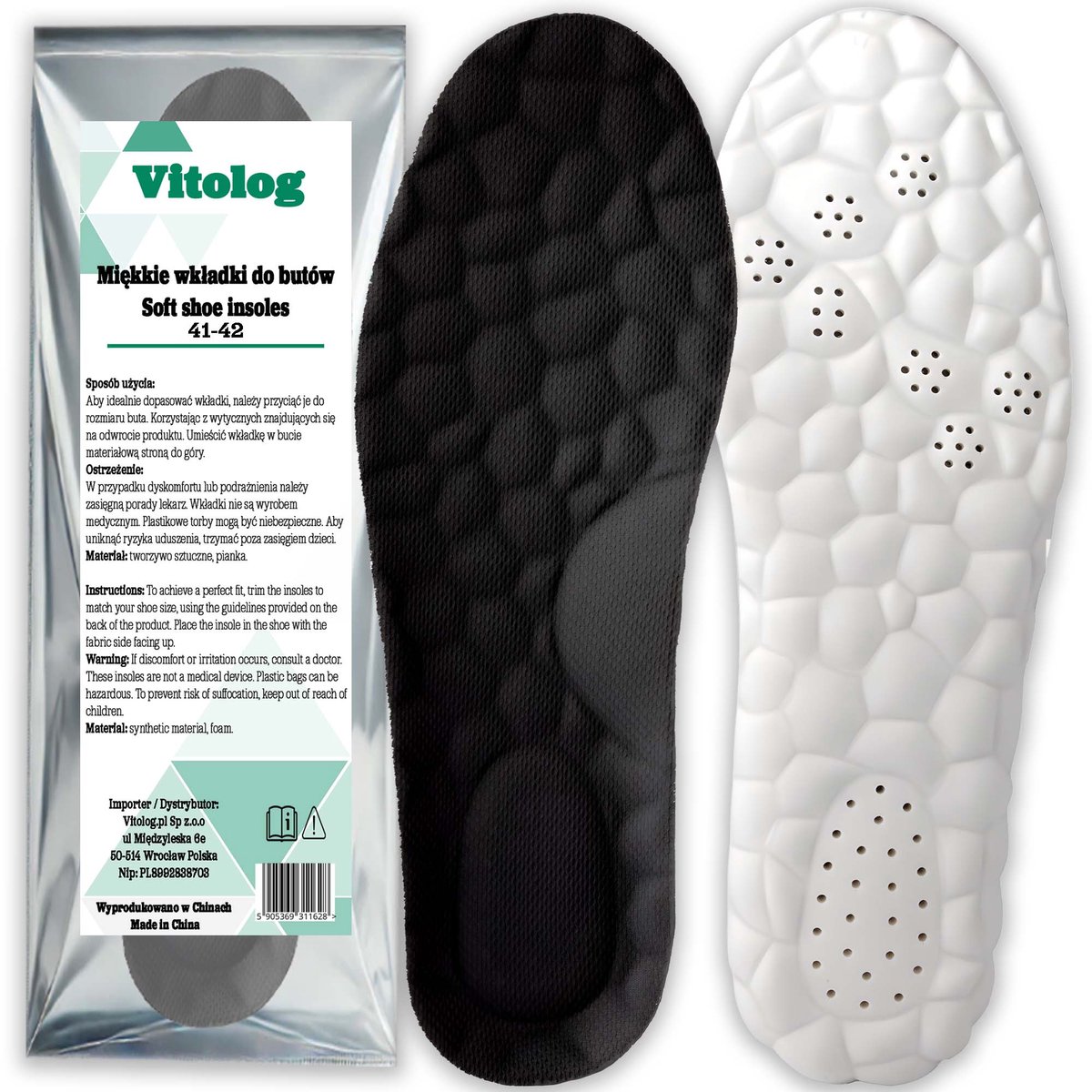 Vitolog Serie - Ortopedische Inlegzolen - Schokabsorberend - Ademend - Comfort