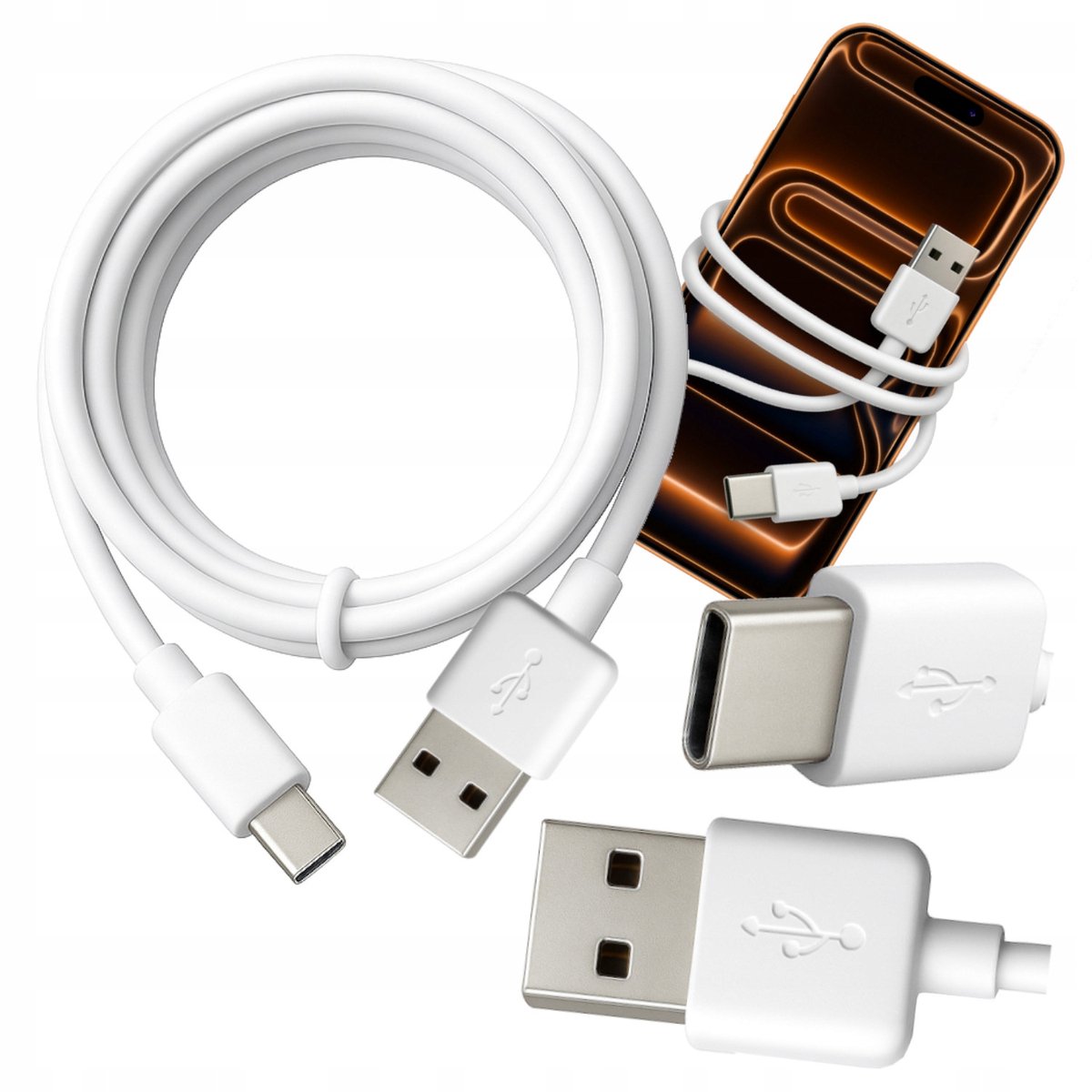 GSM Hurt - USB-C Kabel - Snel Opladen - 2m - Wit