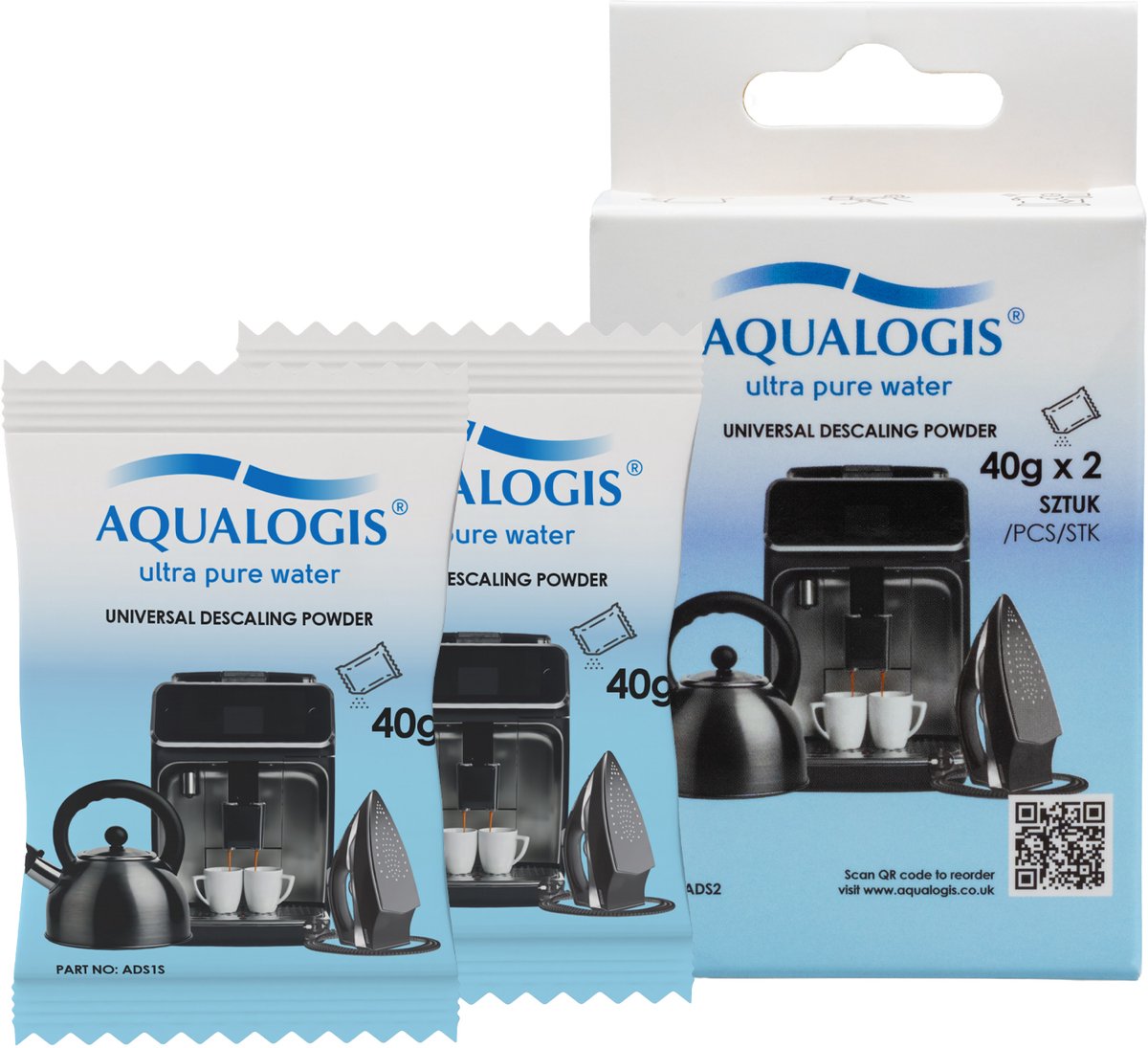 Aqualogis ADS2 - Odkamieniacz in Saszetki - 2x 40g - Organische Samenstelling