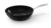 Cook & Pan Wokpan Ø 30 cm Zwart PFAS vrij - Alle Warmtebronnen - Cool Touch Handgreep - Wok Pan met 7 jaar Garantie - Krasbestendige Anti Aanbaklaag - Vaatwasserbestendig - Gas, Inductie, Elektrisch, Oven