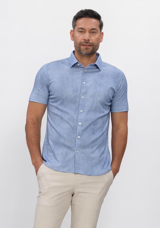 Desoto Overhemd Kent 92832 503 Blue Bleached Denim Mannen Maat - L