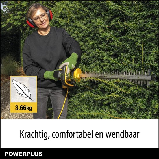 Powerplus Elektrische Heggenschaar POWXG20091 - Elektrische haagschaar van 750 W, mes van 700 mm en snijafstand van 30 mm, tuingereedschap voor het knippen van struiken, heggen en planten van Powerplus — afbeelding 4