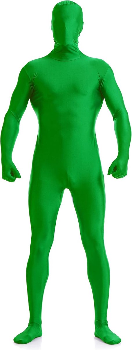 Groene Bodysuit voor Chroma Key Fotografie en Video
