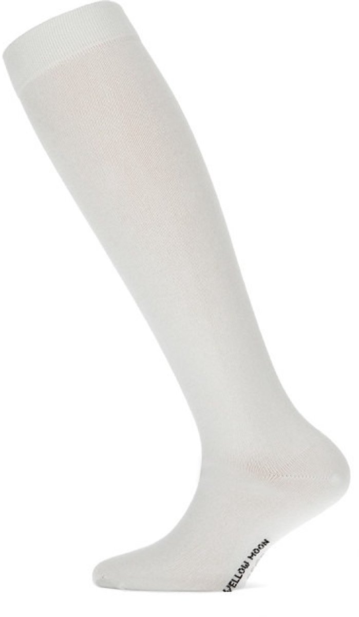 Yellow moon Yellowmoon kinder/dames kniekous 1 paar - Hoge katoeken sokken - 38 - Wit