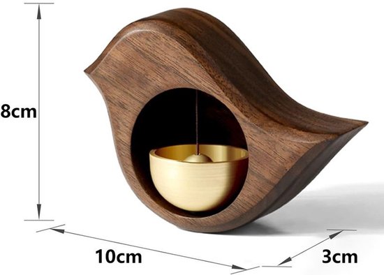 1 stuk - Deurbelsets - Dopamine Deurbel / Windbel - Magnetische Koperen Bel voor Entree en Koelkast - Vogelvorm — afbeelding 4