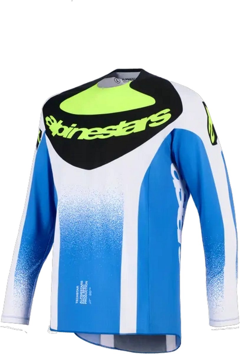 Alpinestars Techstar Knif MX Jersey – Blauw / Zwart / Geel