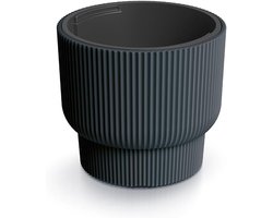Bloempot 30 x 29 cm - Plantenpot 17L met 10L Binnenpot - Kunststof Planten Pot - voor Binnen en Buiten - Grijs