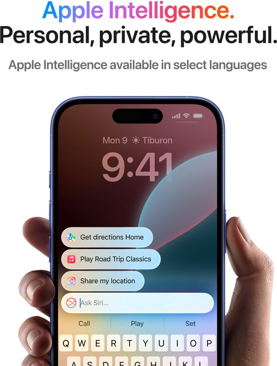 Apple iPhone 16 - 128GB - Zwart